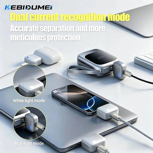 KEBIDUMEI 140W Smart Full Charge Self-Cut Type-C Adapter Universal Auto Disconnect Charging Overcharge Prevention Separator
